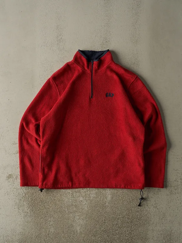 Vintage 90s Red Gap Embroidered Quarter Zip Fleece (L/XL) sold by Rebalance Vintage