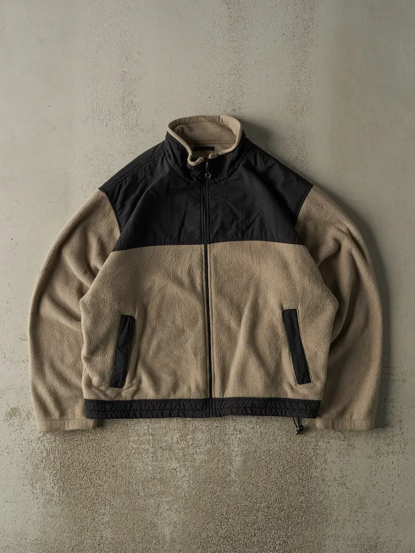 Vintage 90s Beige Eddie Bauer Zip Up Fleece Jacket (L/XL) sold by Rebalance Vintage