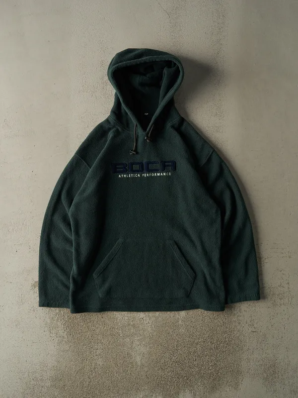 Vintage 90s Green Boca Athletic Embroidered Fleece Hoodie (XL/XXL) sold by Rebalance Vintage