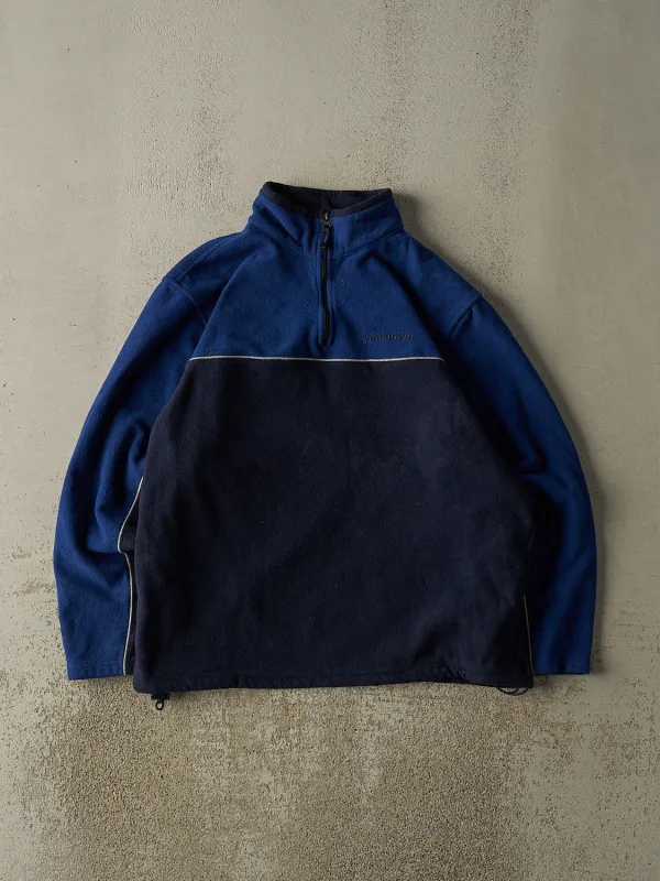 Vintage 90s Navy Blue Old Navy Embroidered Quarter Zip Fleece (L/XL) sold by Rebalance Vintage