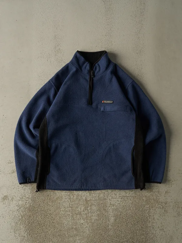 Vintage 90s Slate Blue Misty Mountain Quarter Zip Fleece (M/L) sold by Rebalance Vintage