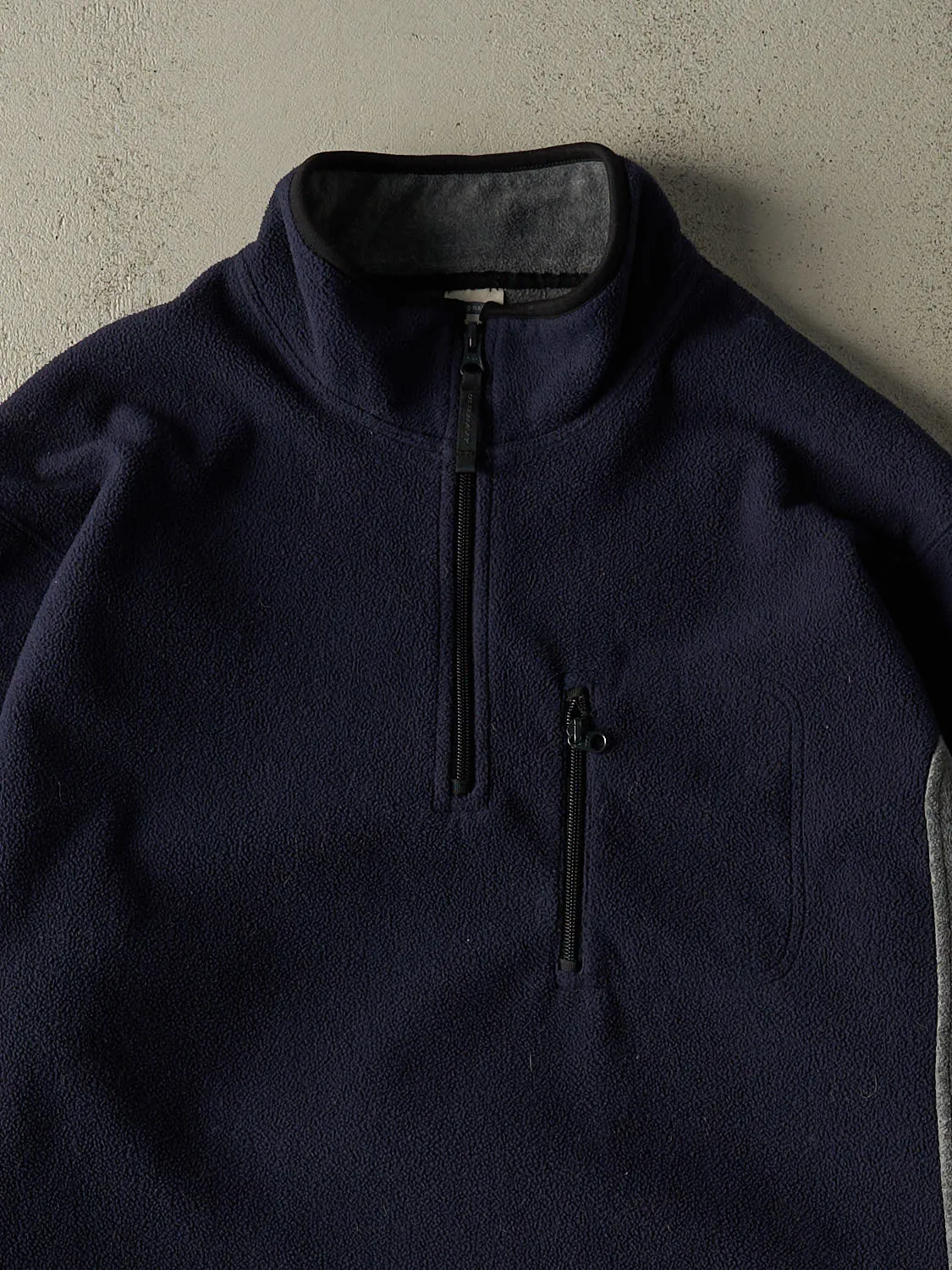 Vintage 90s Navy Blue Old Navy Quarter Zip Fleece (XXL) sold by Rebalance Vintage product image thumbnail 2
