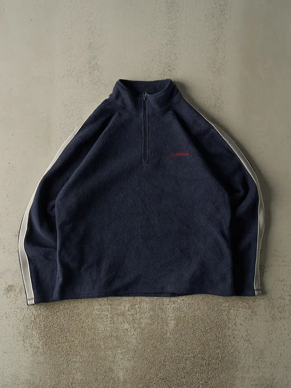 Vintage 90s Navy Blue Old Navy Embroidered Quarter Zip Fleece (L/XL) sold by Rebalance Vintage
