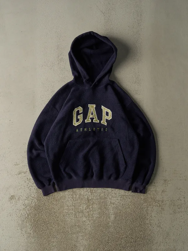 Vintage 90s Navy Blue Gap Embroidered Fleece Hoodie (XS/S) sold by Rebalance Vintage