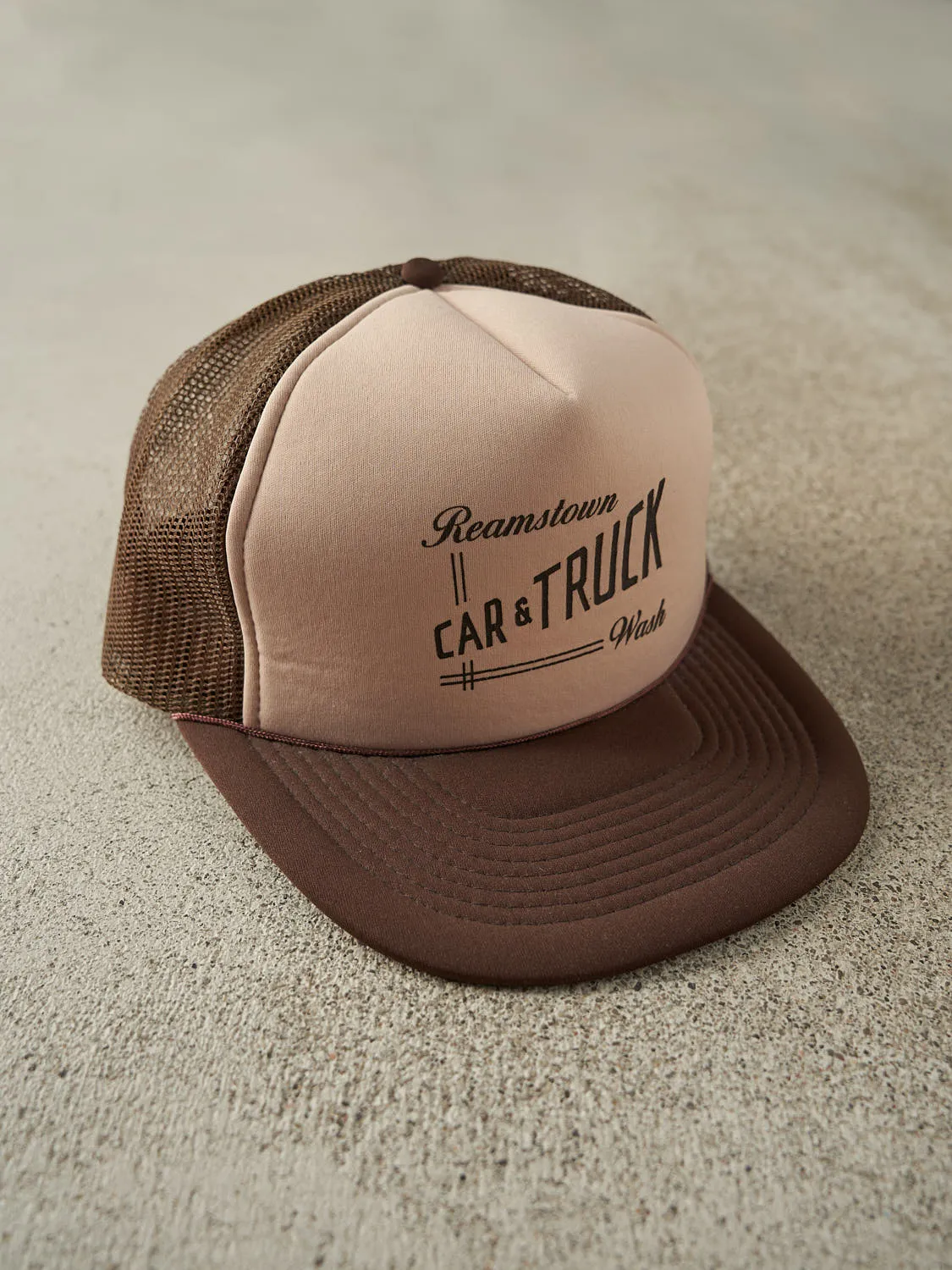 Vintage 80s Brown Reamstown Car & Truck Wash Foam Trucker Hat (O/S) sold by Rebalance Vintage product image thumbnail 3