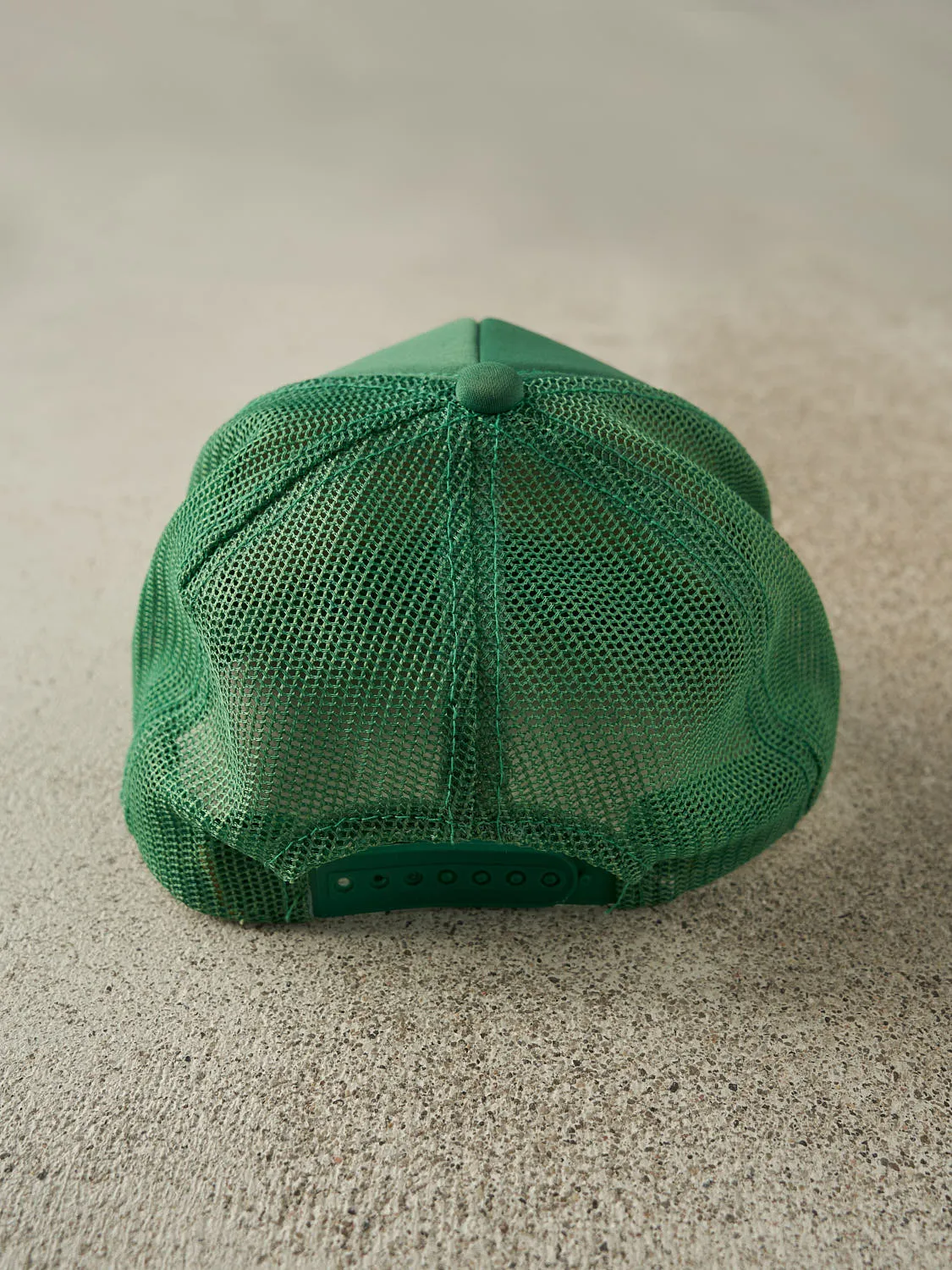 Vintage 90s Green Shock Wave Foam Trucker Hat (O/S) sold by Rebalance Vintage product image thumbnail 4