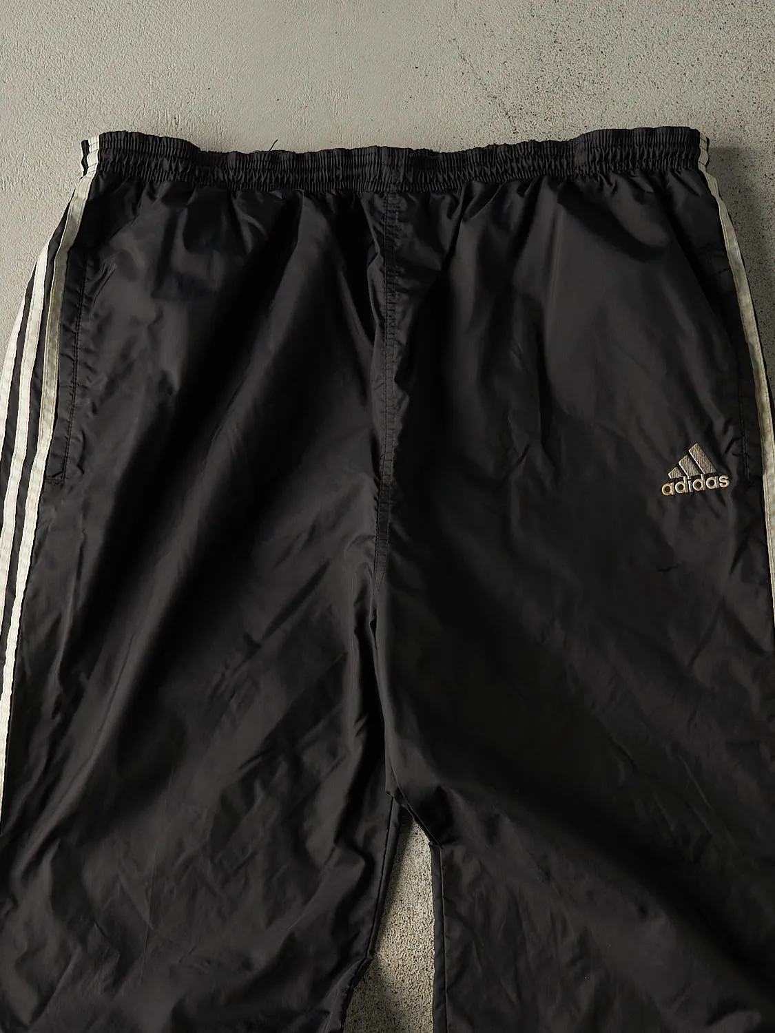 Vintage 90s Black Adidas Striped Track Pants (36x32.5) sold by Rebalance Vintage product image thumbnail 3