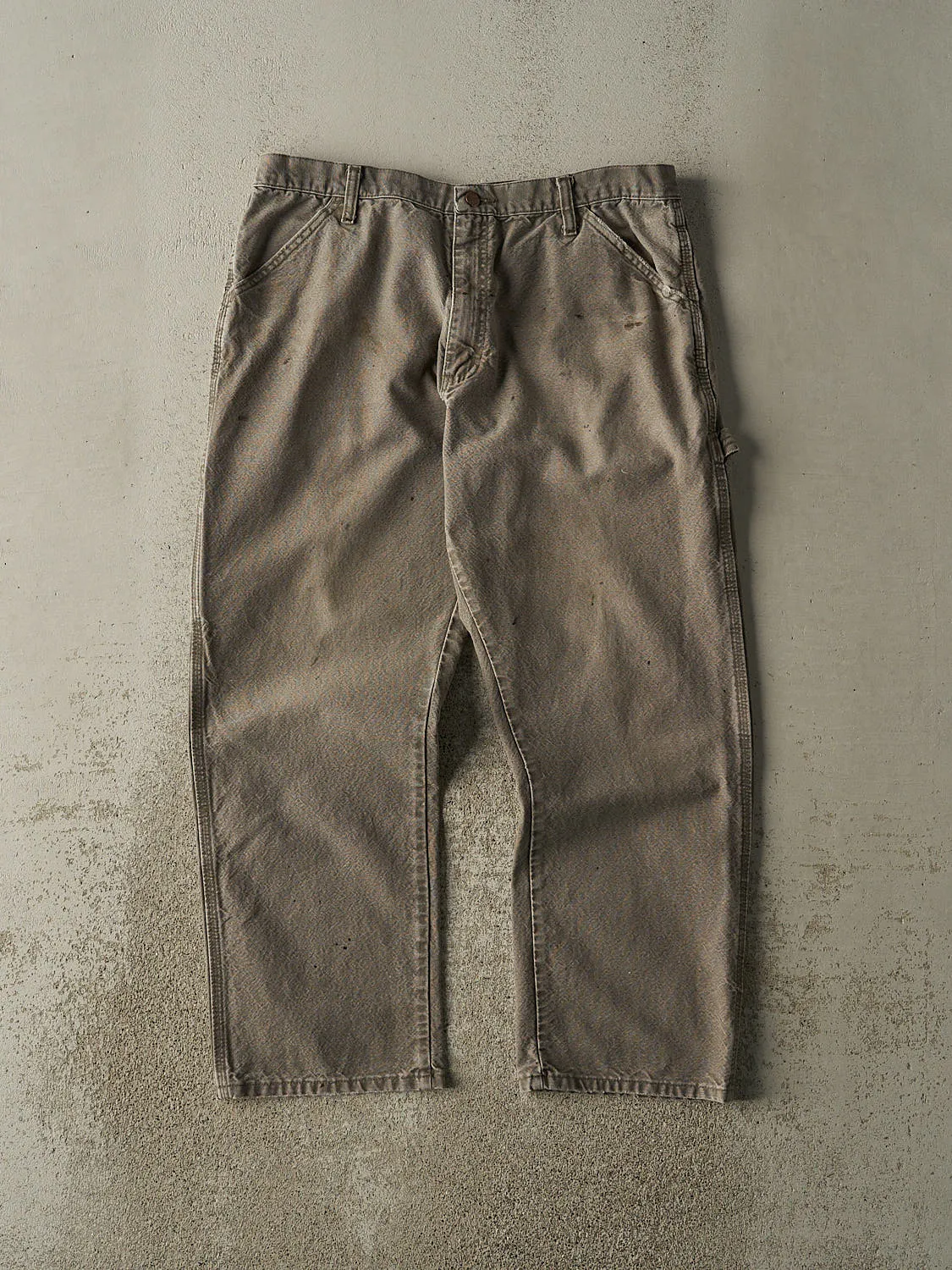 Vintage 90s Washed Green Rustler Carpenter Pants (35x28.5) sold by Rebalance Vintage