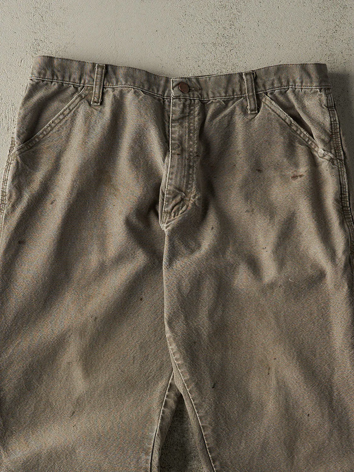 Vintage 90s Washed Green Rustler Carpenter Pants (35x28.5) sold by Rebalance Vintage product image thumbnail 3