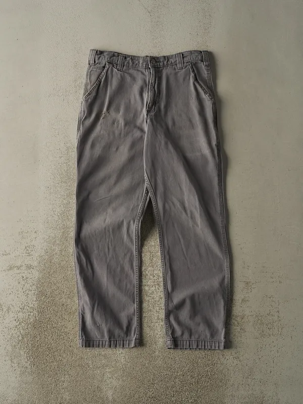 Vintage Y2K Grey Carhartt Work Pants (33x31) sold by Rebalance Vintage