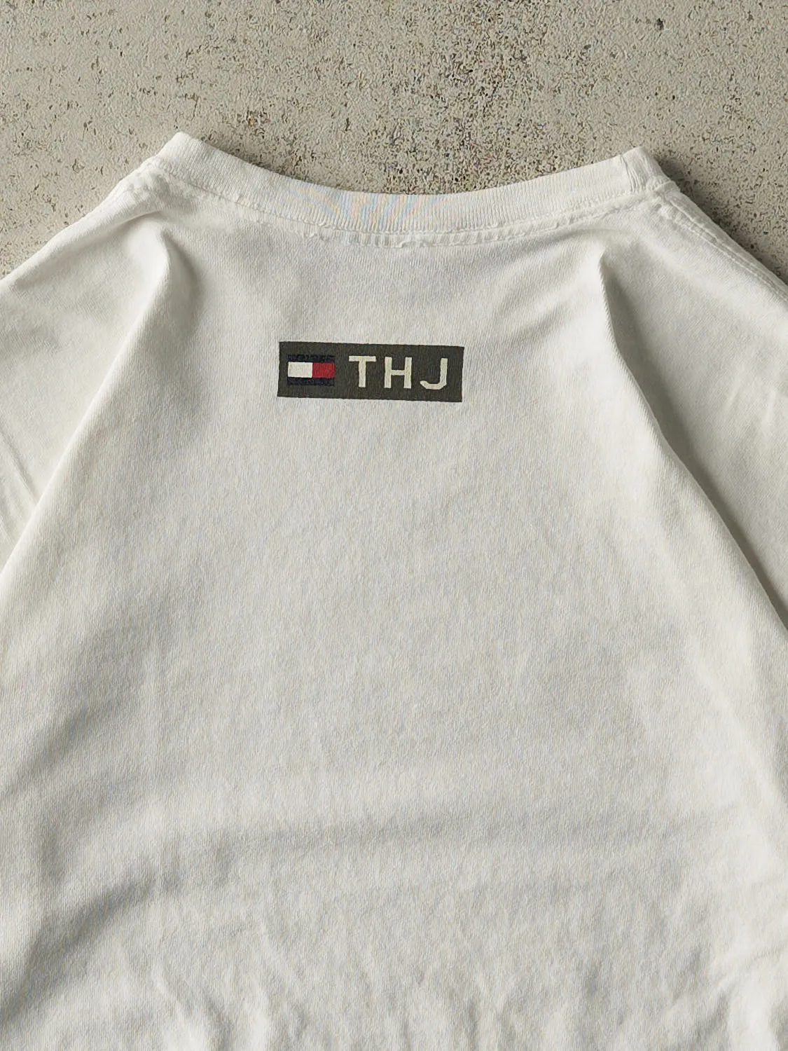 Vintage 90s White Tommy Jeans Long Sleeve (M) sold by Rebalance Vintage product image thumbnail 4