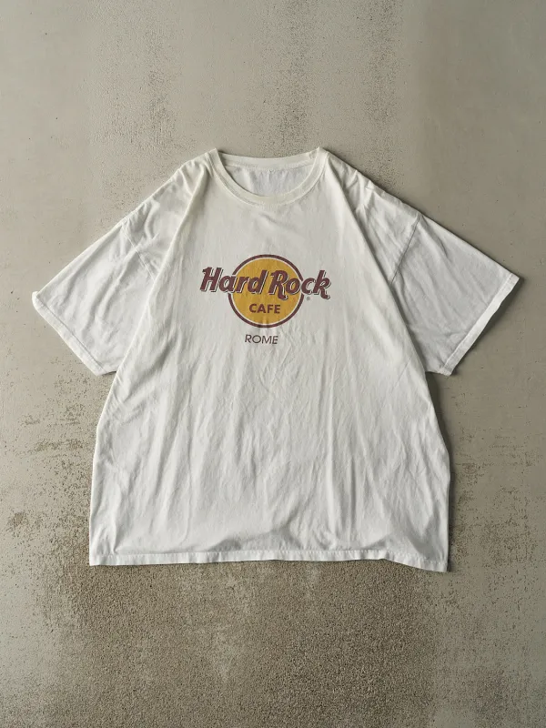 Vintage Y2K White Hard Rock Cafe Rome Tee (XXL) sold by Rebalance Vintage