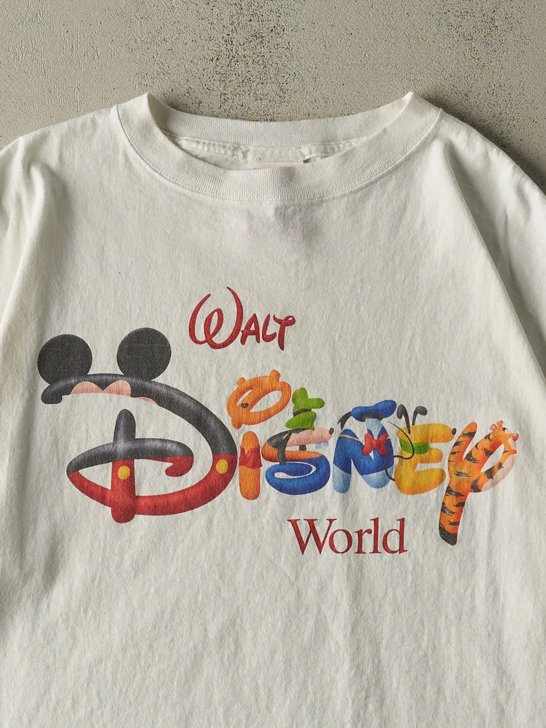 Vintage 90s White Walt Disney World Tee (XL) sold by Rebalance Vintage product image thumbnail 2