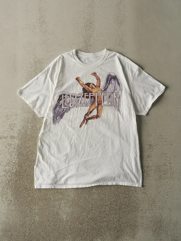 Vintage 11' White Led Zeppelin Tee (L) sold by Rebalance Vintage