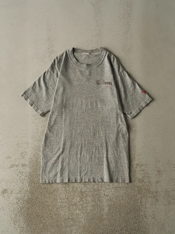 Vintage 90s Grey Wilson Tee (S/M) sold by Rebalance Vintage