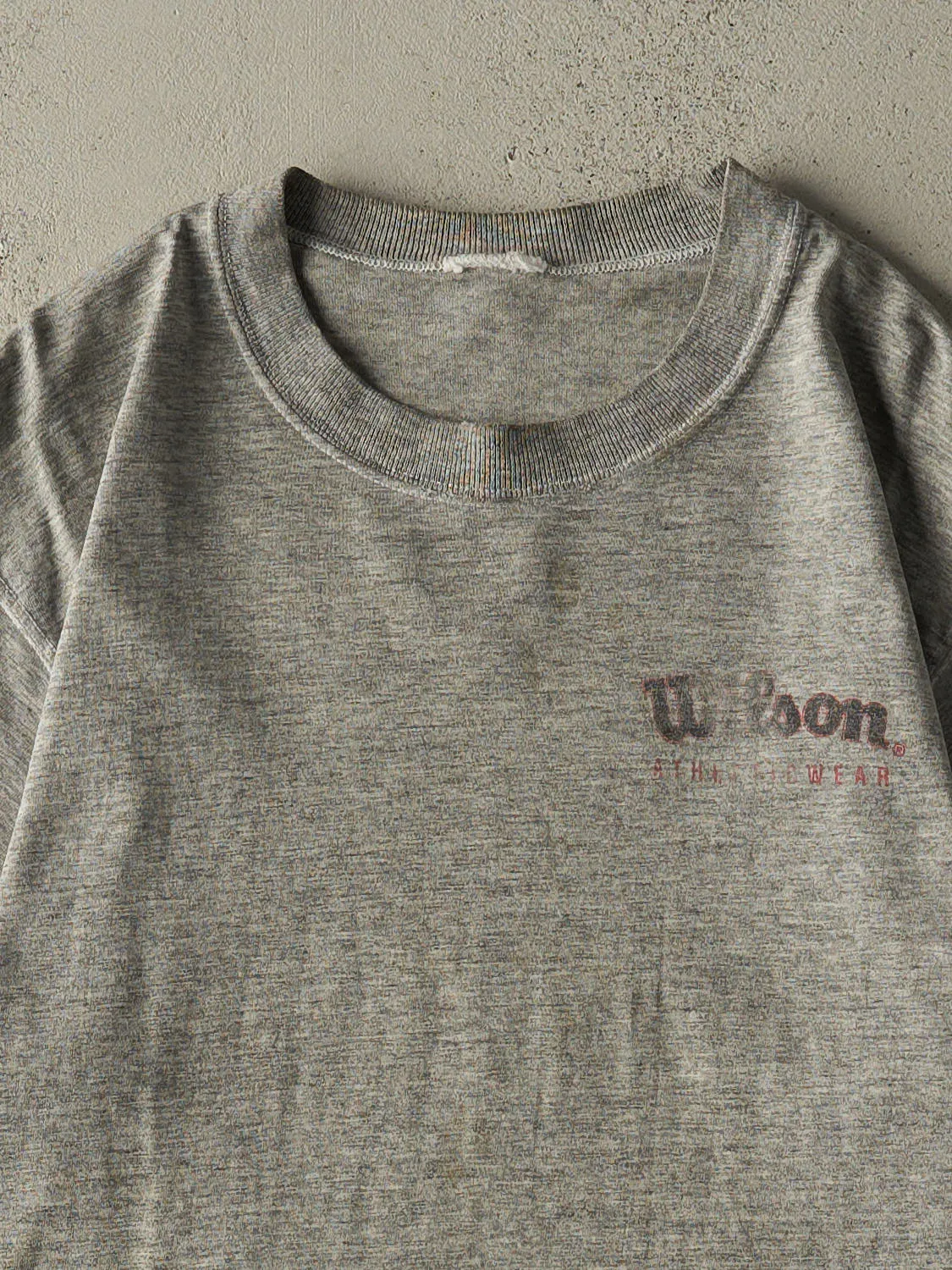 Vintage 90s Grey Wilson Tee (S/M) sold by Rebalance Vintage product image thumbnail 2
