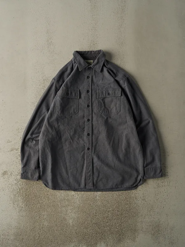 Vintage Y2K Charcoal Grey LL Bean Button Up Long Sleeve (XL/XXL) sold by Rebalance Vintage