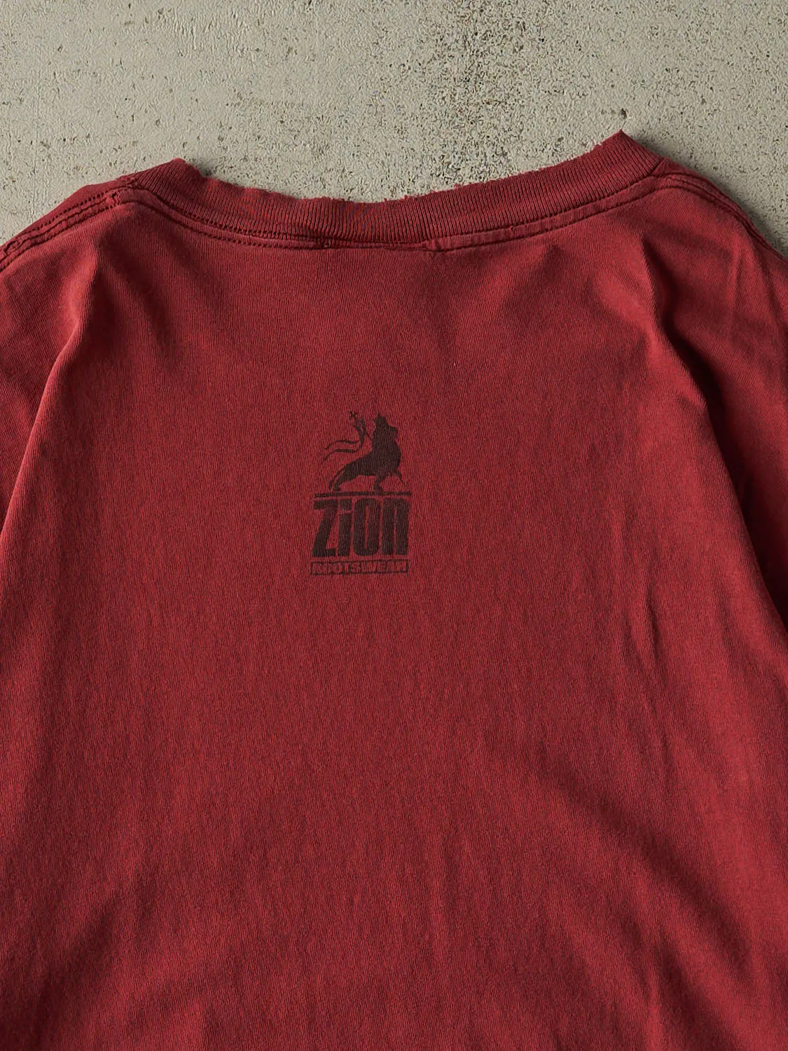 Vintage Y2K Burgundy Bob Marley Tee (XL) sold by Rebalance Vintage product image thumbnail 4