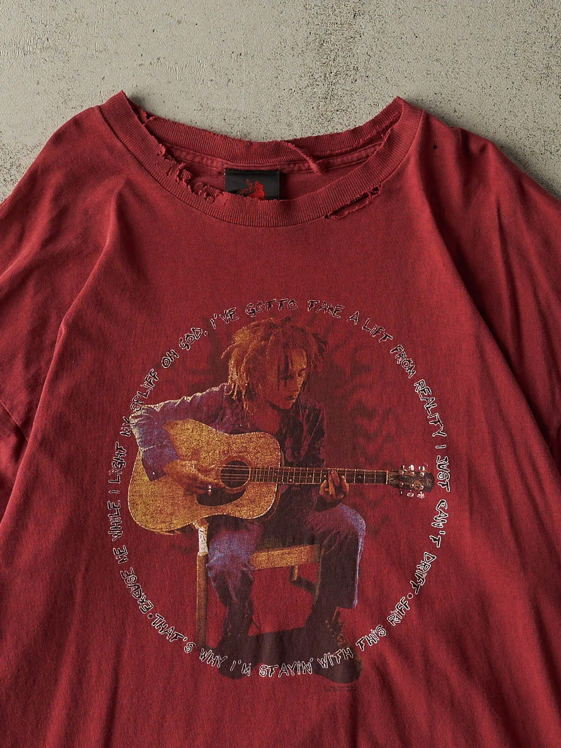 Vintage Y2K Burgundy Bob Marley Tee (XL) sold by Rebalance Vintage product image thumbnail 2