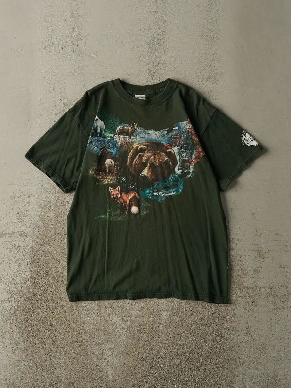 Vintage 90s Green Nature Tee (M/L) sold by Rebalance Vintage