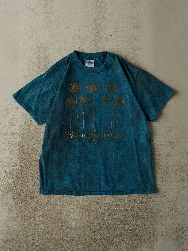 Vintage 90s Washed Blue Palm Springs California Single Stitch Tee (M/L) sold by Rebalance Vintage