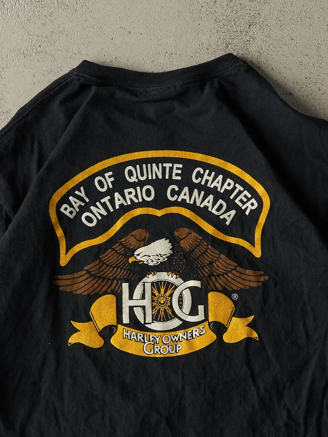 Vintage 90s Black Harley Owners Group Tee (M/L) sold by Rebalance Vintage product image thumbnail 4