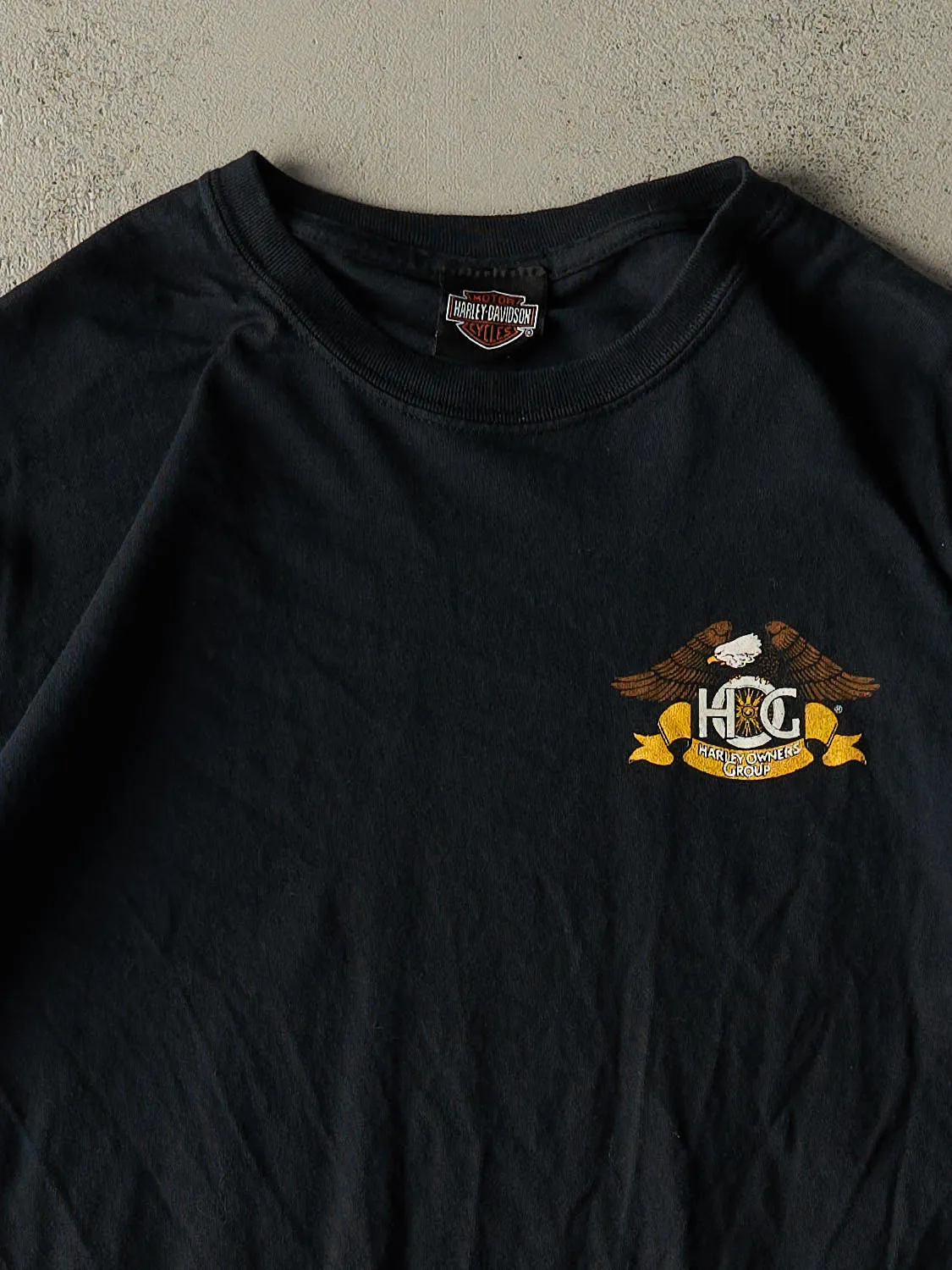 Vintage 90s Black Harley Owners Group Tee (M/L) sold by Rebalance Vintage product image thumbnail 3