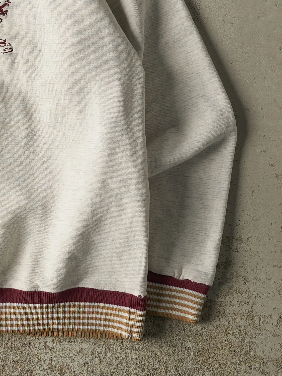 Vintage 80s Heather Grey University of Indiana Embroidered Crewneck (M/L) sold by Rebalance Vintage product image thumbnail 4