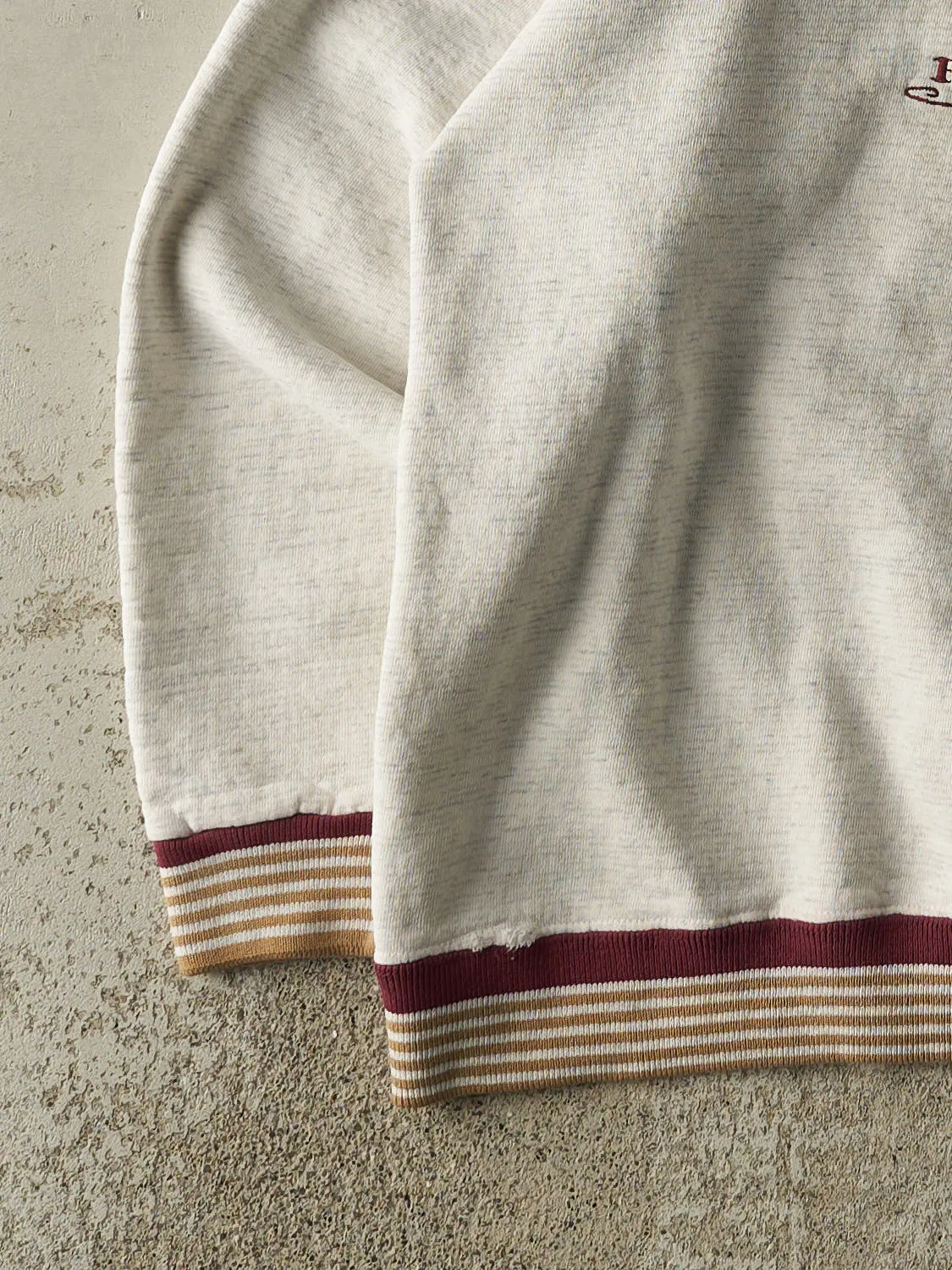 Vintage 80s Heather Grey University of Indiana Embroidered Crewneck (M/L) sold by Rebalance Vintage product image thumbnail 3