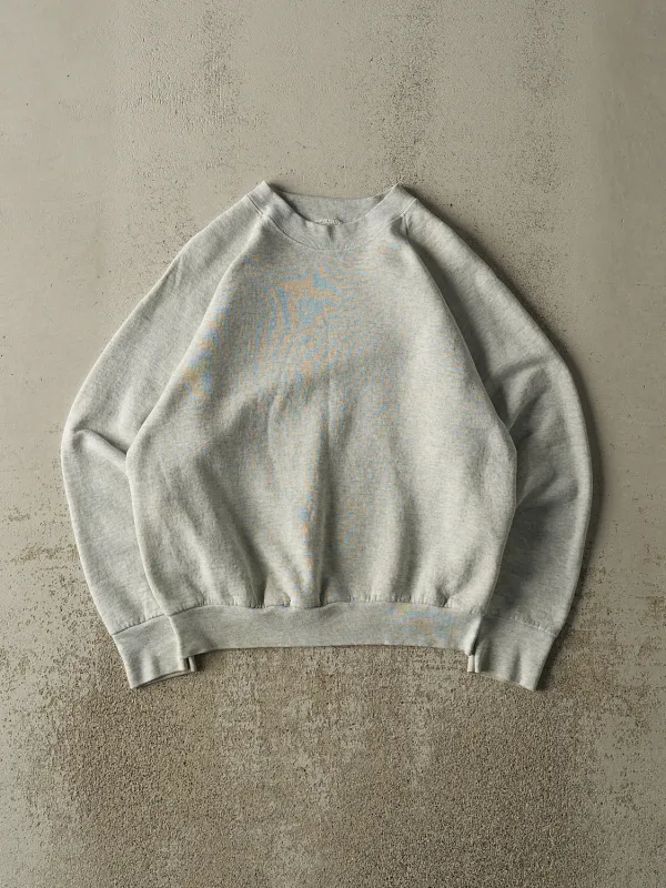 Vintage 80s Heather Grey Blank Crewneck (S) sold by Rebalance Vintage