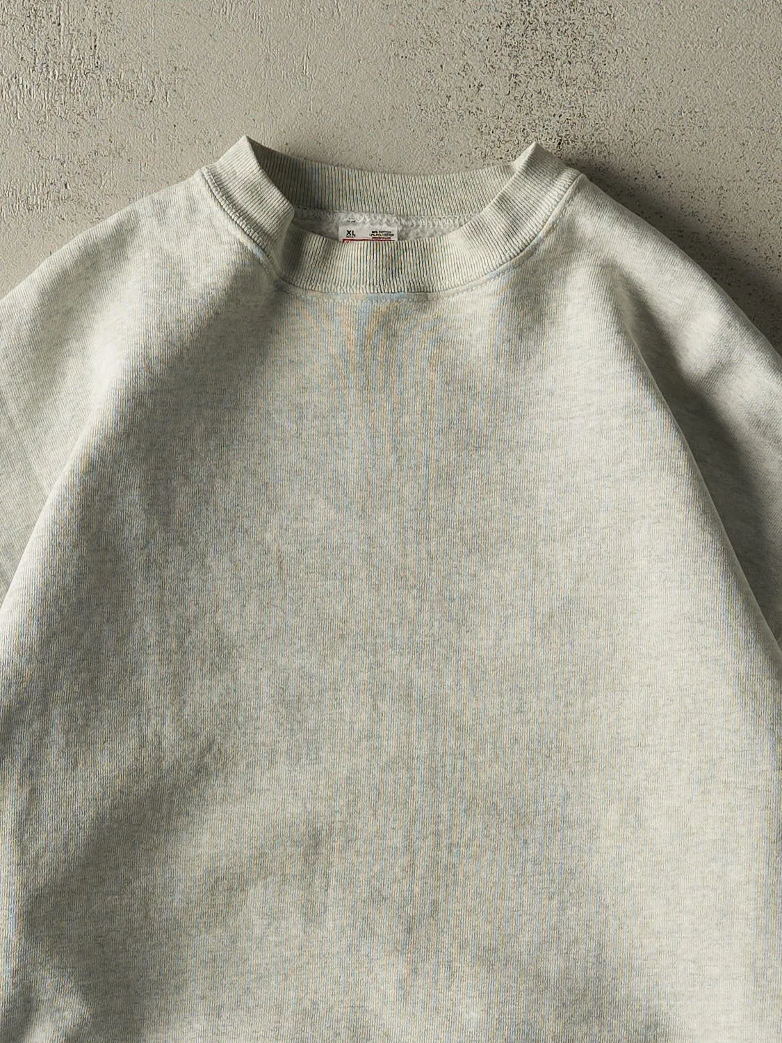 Vintage 90s Heather Grey Blank Crewneck (L/XL) sold by Rebalance Vintage product image thumbnail 2