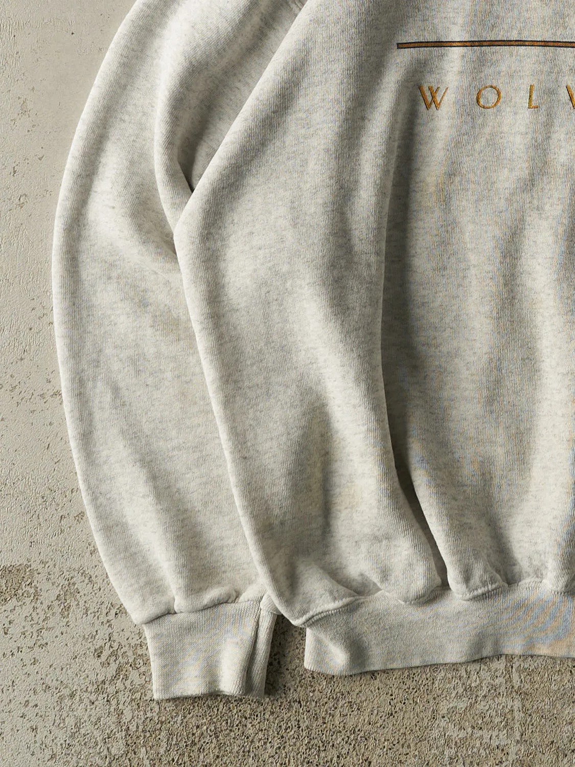 Vintage 90s Heather Grey University of Michigan Crewneck (L/XL) sold by Rebalance Vintage product image thumbnail 3