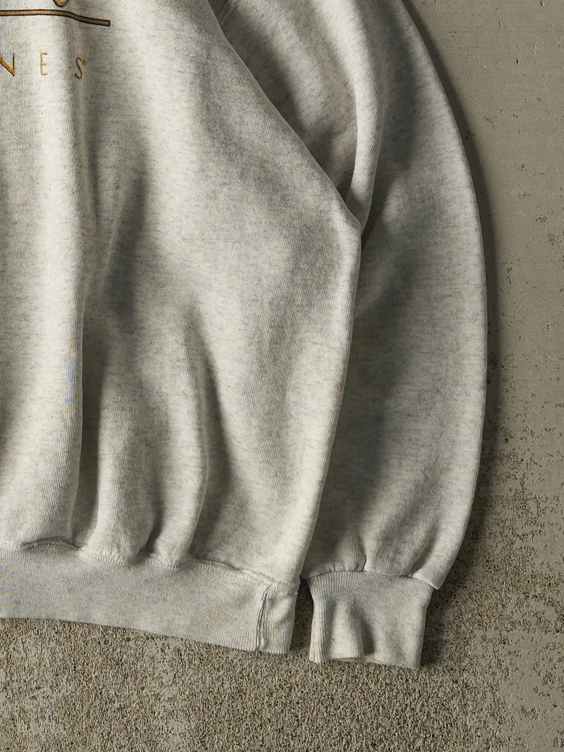 Vintage 90s Heather Grey University of Michigan Crewneck (L/XL) sold by Rebalance Vintage product image thumbnail 4