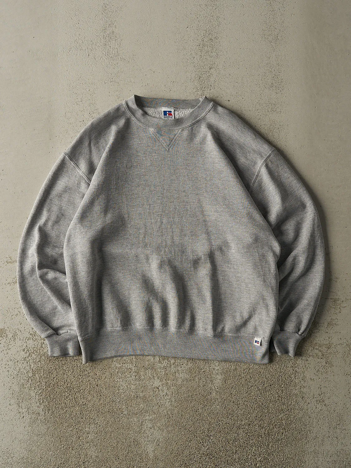 Vintage 90s Grey Russell Athletic Blank Crewneck (M/L) sold by Rebalance Vintage
