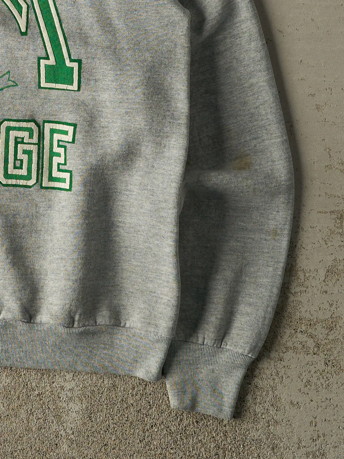 Vintage 90s Grey York College Crewneck (S/M) sold by Rebalance Vintage product image thumbnail 4