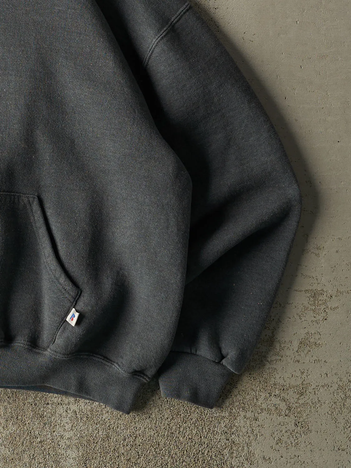 Vintage Y2K Grey Russell Athletic Zip Up Hoodie (M/L) sold by Rebalance Vintage product image thumbnail 4