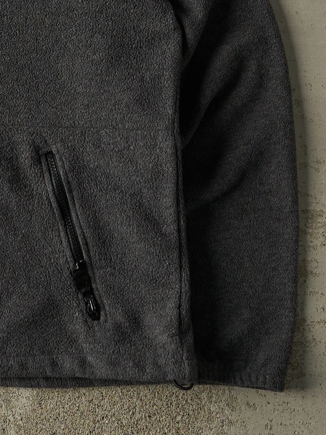 Vintage 90s Charcoal Grey Columbia Zip Up Fleece (L/XL) sold by Rebalance Vintage product image thumbnail 3