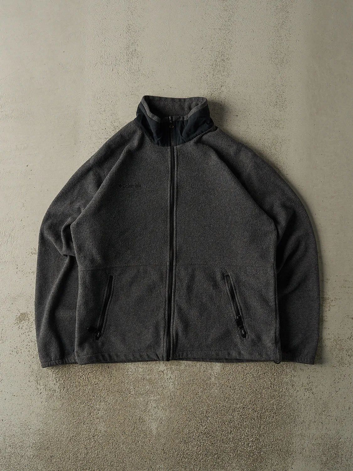 Vintage 90s Charcoal Grey Columbia Zip Up Fleece (L/XL) sold by Rebalance Vintage