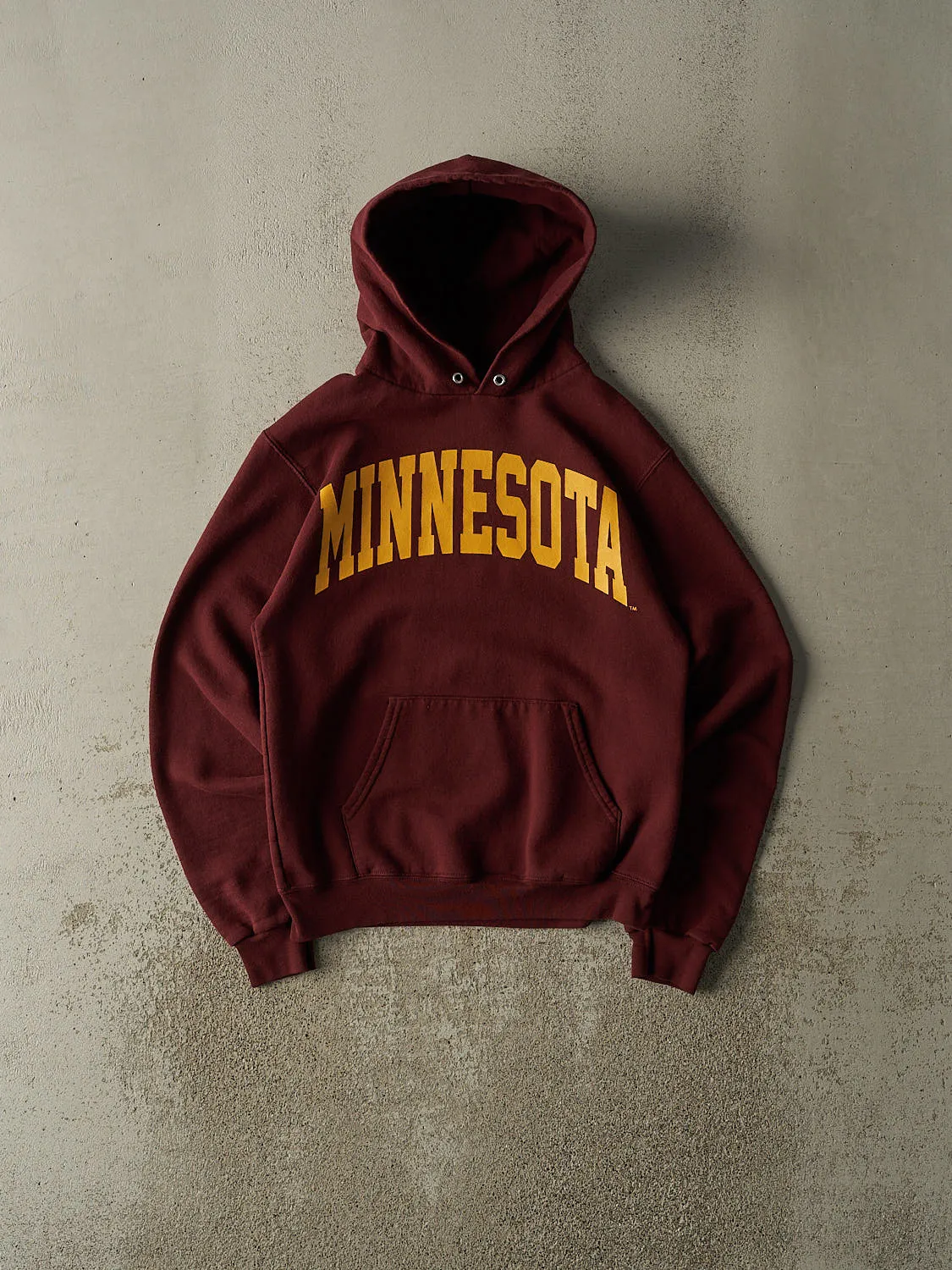 Vintage Y2K Burgundy University of Minnesota Champion Hoodie (S) sold by Rebalance Vintage