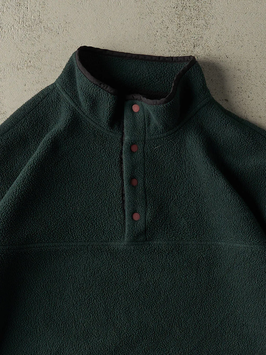 Vintage 90s Green Lands End Quarter Button Fleece (L/XL) sold by Rebalance Vintage product image thumbnail 2