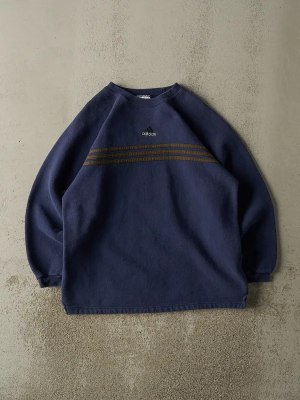 Vintage 90s Navy Blue Adidas Embroidered Crewneck (M/L) sold by Rebalance Vintage
