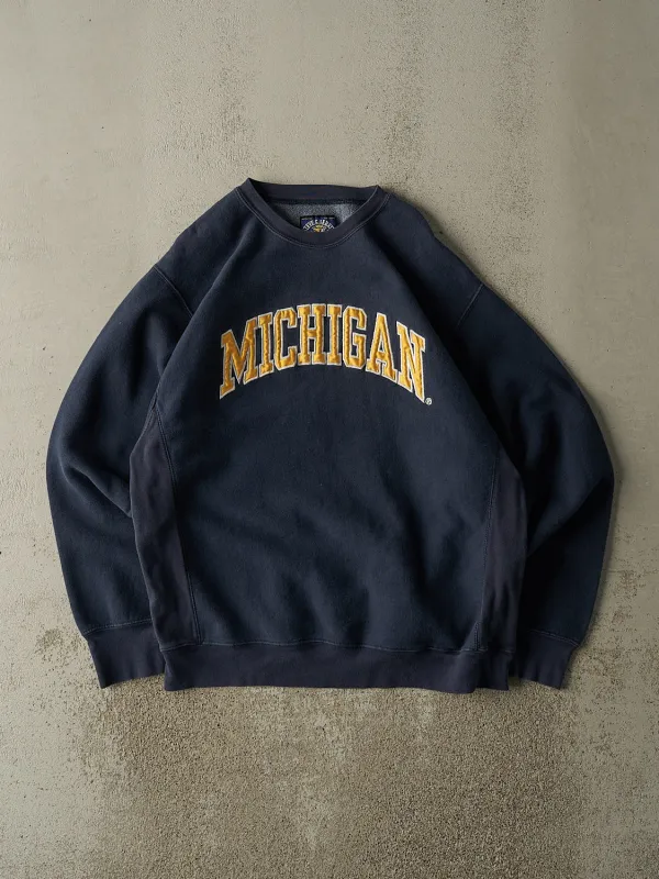 Vintage Y2K Navy Blue Michigan Embroidered Crewneck (XL/XXL) sold by Rebalance Vintage