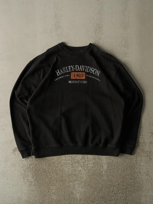 Vintage 14' Black Harley Davidson San Diego, CA Crewneck (XL) made by Rebalance Vintage