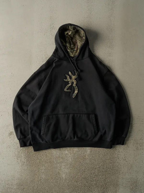 Vintage 90s Black Browning Embroidered Hoodie (L/XL) sold by Rebalance Vintage