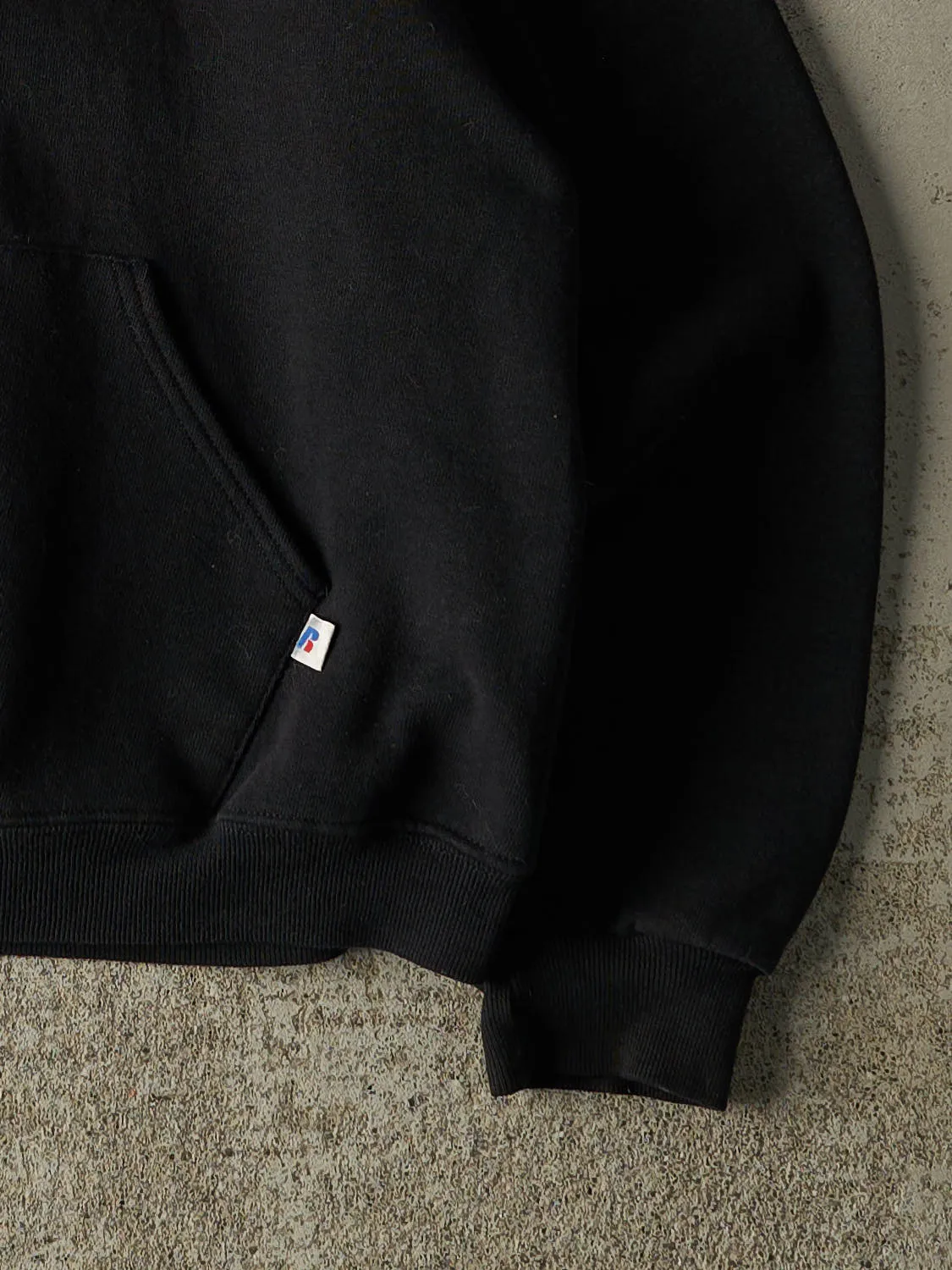 Vintage Y2K Black Russell Athletic Hawks Embroidered Hoodie (S/M) sold by Rebalance Vintage product image thumbnail 4