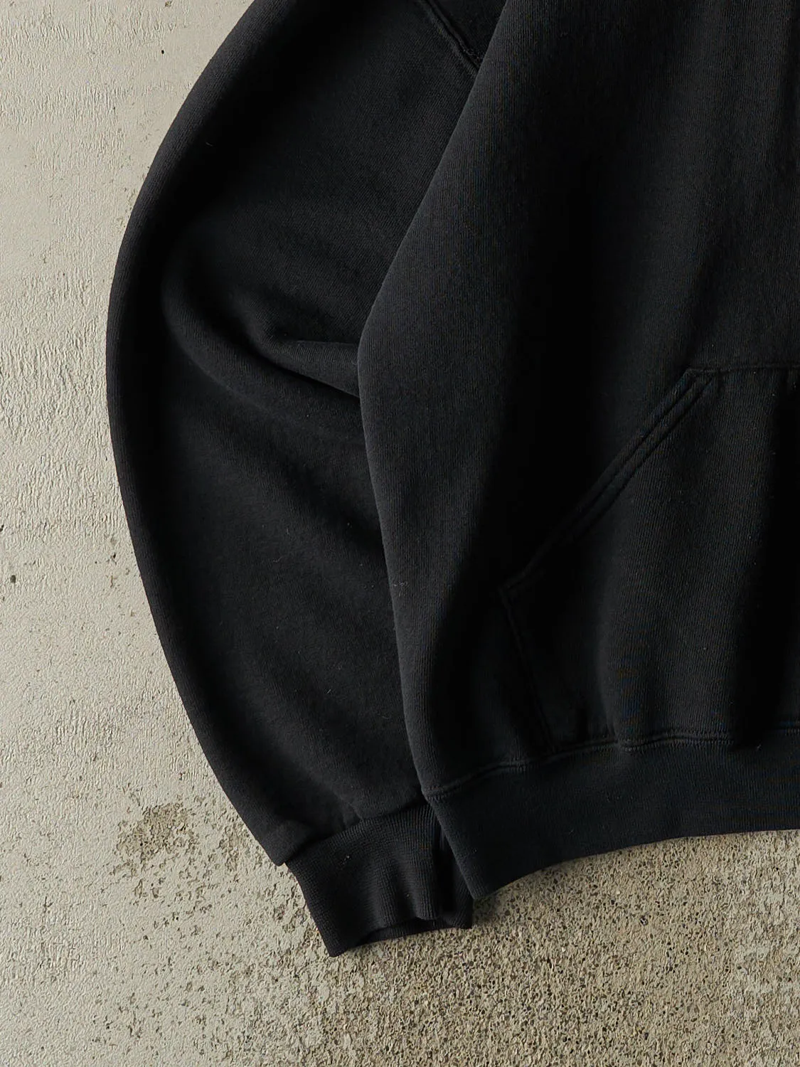 Vintage Y2K Black Russell Athletic Blank Hoodie (M/L) sold by Rebalance Vintage product image thumbnail 3