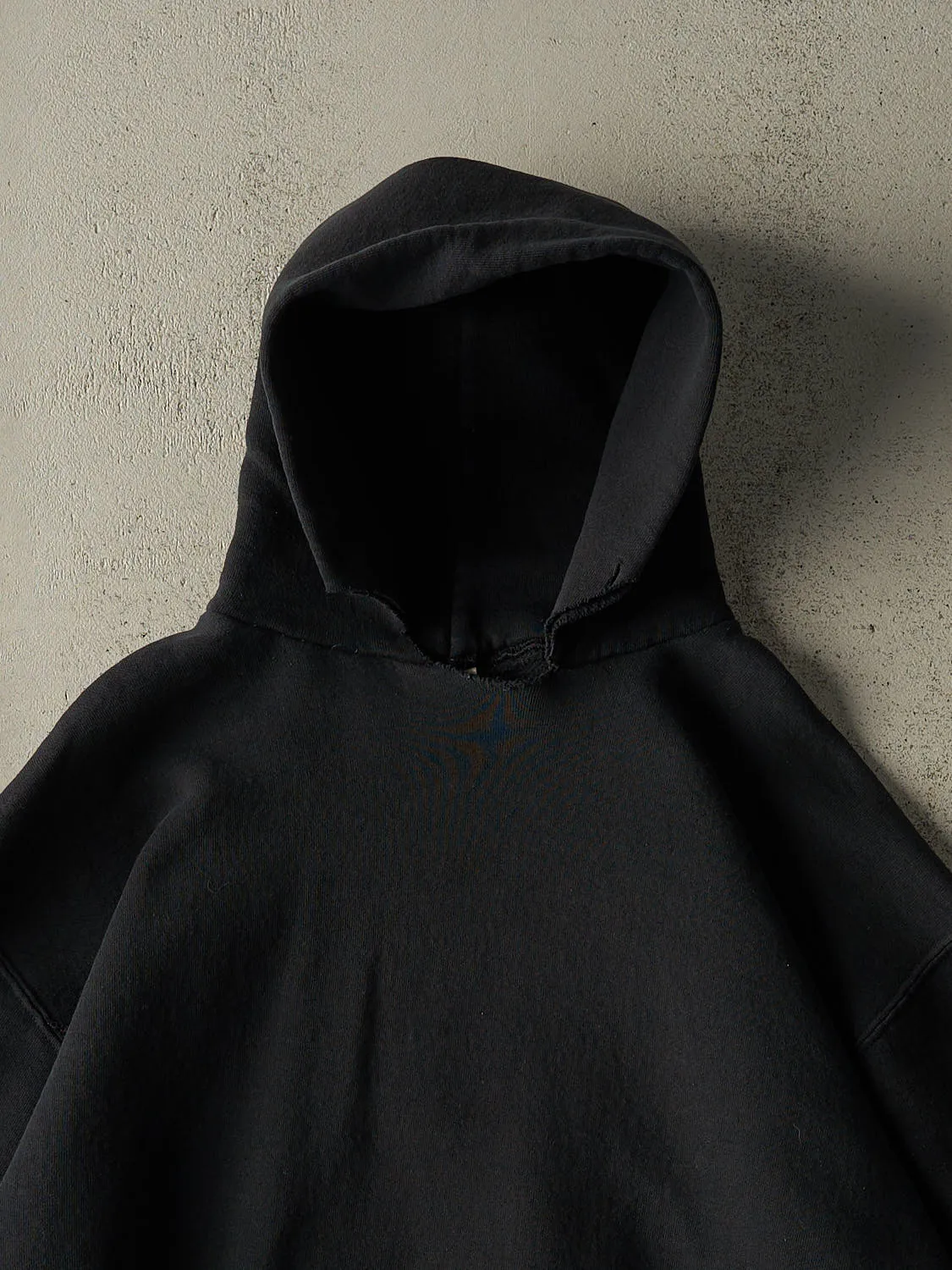 Vintage Y2K Black Russell Athletic Blank Hoodie (M/L) sold by Rebalance Vintage product image thumbnail 2