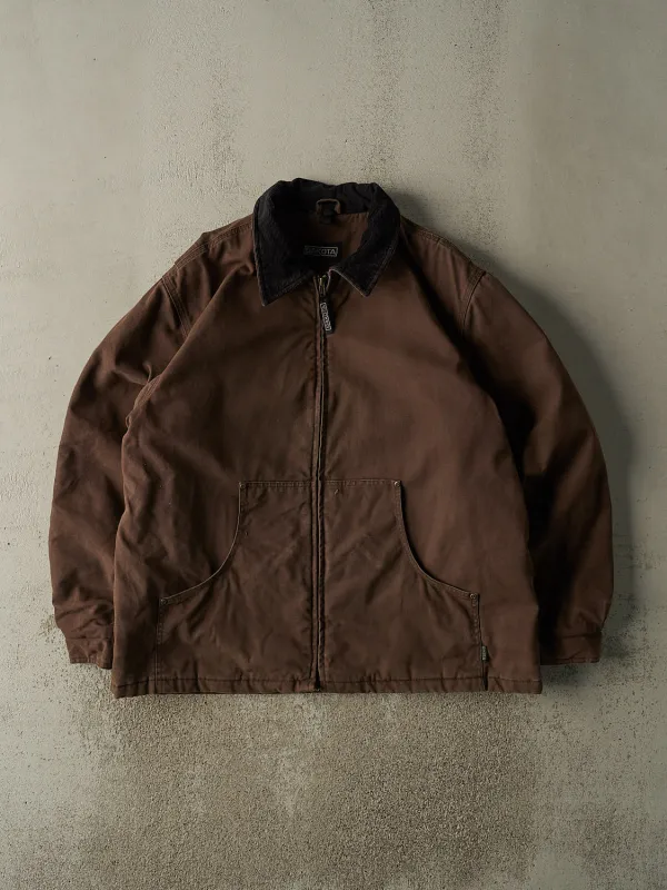 Vintage Y2K Brown Dakota Work L Pocket Jacket (XXL/XXXL) sold by Rebalance Vintage