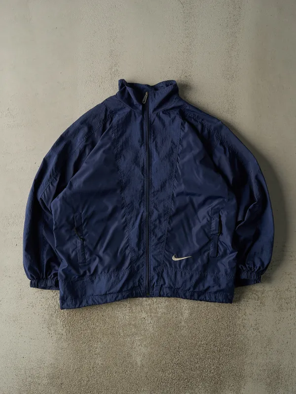 Vintage 90s Navy Blue Nike Embroidered Windbreaker Jacket (XXL/XXXL) sold by Rebalance Vintage