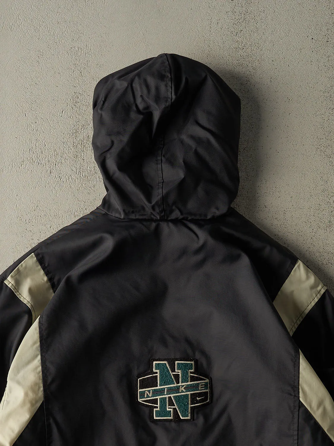 Vintage 90s Black Nike Embroidered Hooded Windbreaker Jacket (XL) sold by Rebalance Vintage product image thumbnail 4